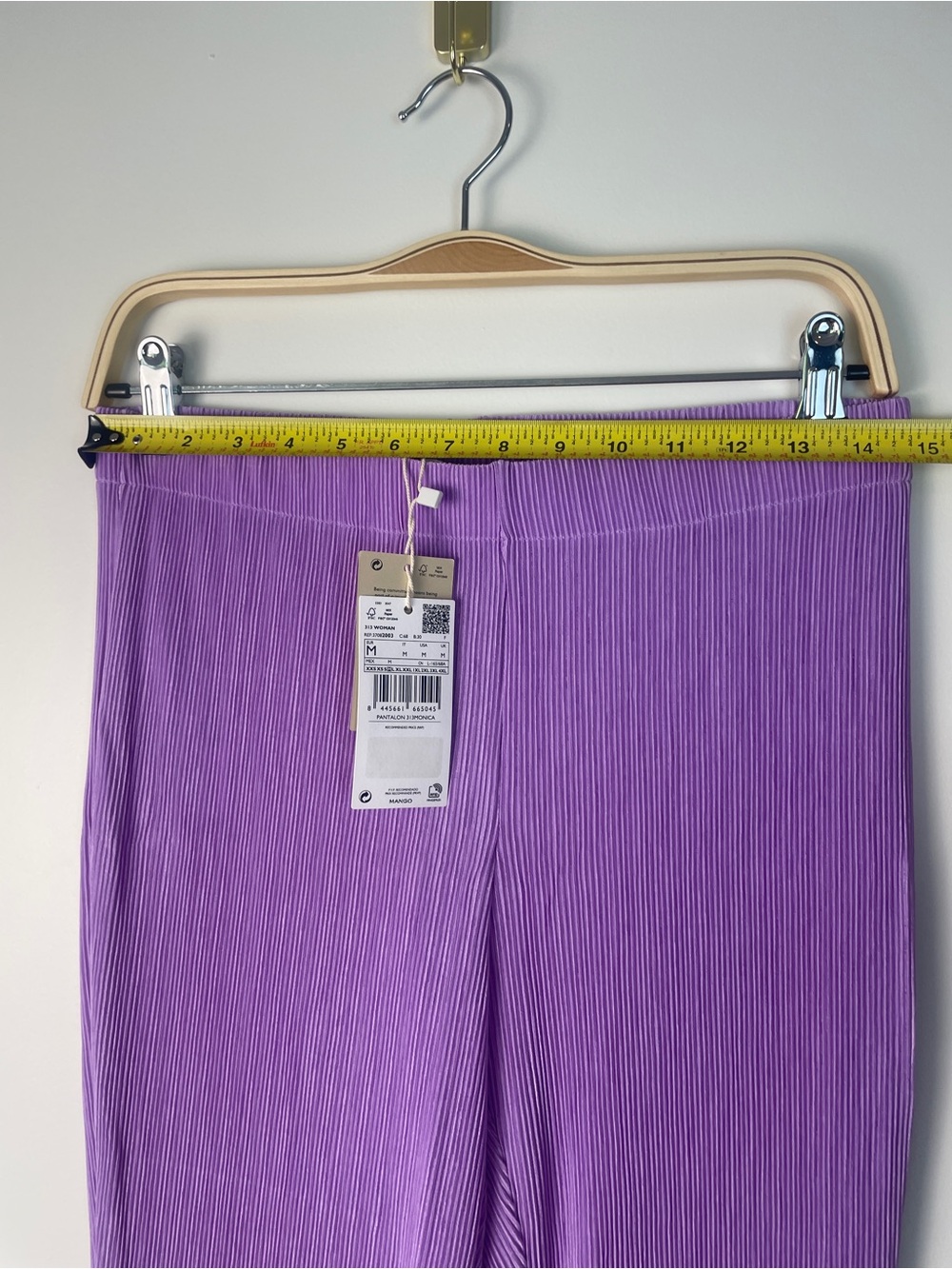 Mango Ribbed Wide-Leg Pants in Lilac - Picture 5 of 9